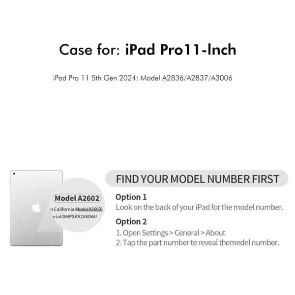 Kunstlærveske med stativ for iPad Pro 11 2024 - Grå