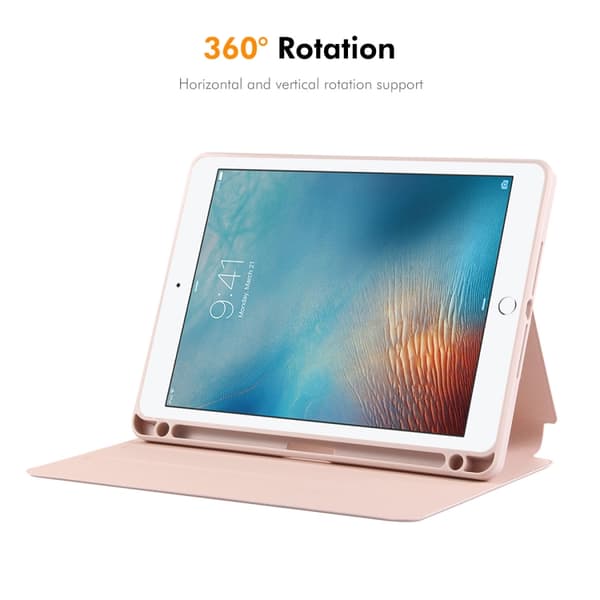 Konstläderfodral med ställ till iPad Air / Air 2 / 9,7 2017 / 2018 - Grå