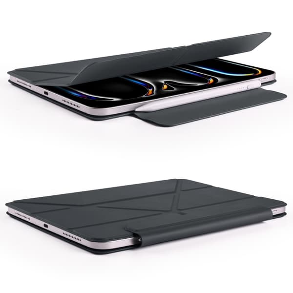 Kunstlærveske med stativ og magneter for iPad Pro 11 2022 / 2021 / 2020 - Svart