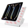 Pikkukuva 7 / 7: Keinonahkakotelo jalustalla ja magneeteilla iPad Pro 12.9 2022 / 2021 / 2020 - harmaa - harmaa