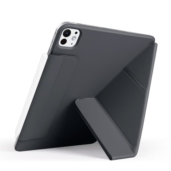Keinonahkakotelo jalustalla ja magneeteilla iPad Pro 11 2024 - Svart