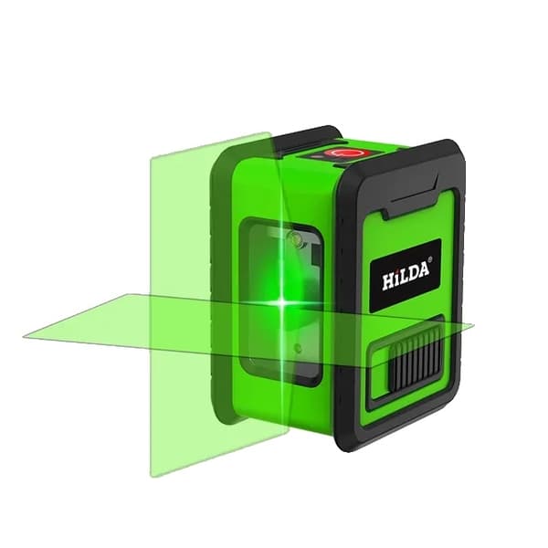 Laser-taso, itsetasaava, vihreät säteet