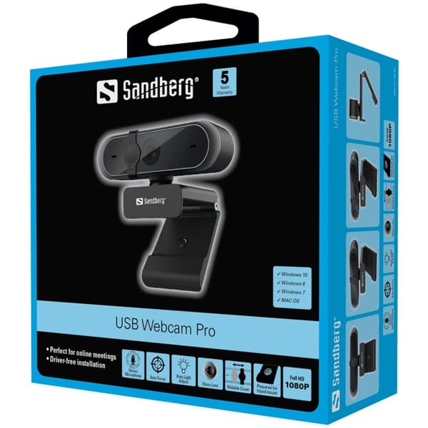 Sandberg 133-95 USB Webcam Pro Sort