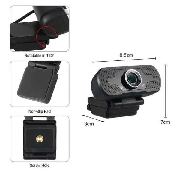 Tellur Full HD Webcam 2MP Autofocus Black Sort