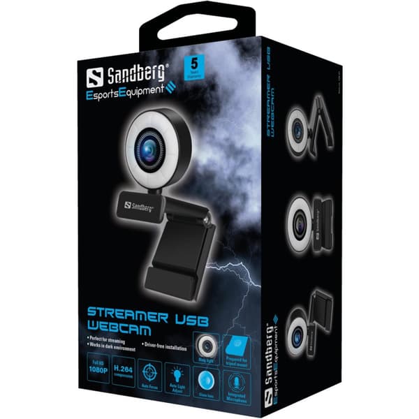 Sandberg 134-21 Streamer USB Webcam Sort