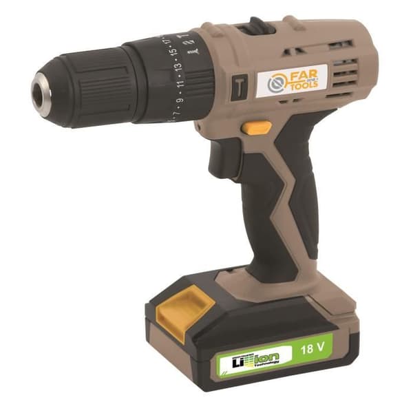 FARTOOLS Trådlös borr / hammarborr med 18 V 1.3Ah Li-ion-batteri LI180P