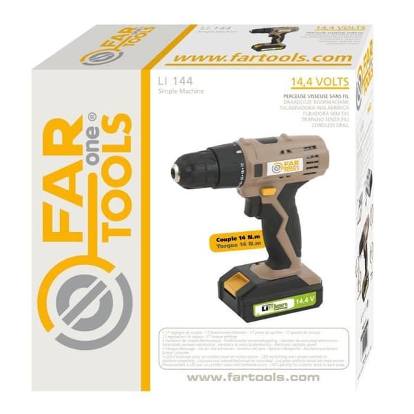FARTOOLS ONE Trådlös borr LI 144 - 14,4 V - 1,3 Ah