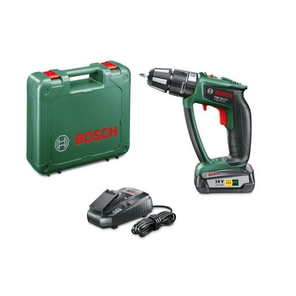 BOSCH Trådlös hammarborr PSB Ergo 18 LI-2 med 2 batterier