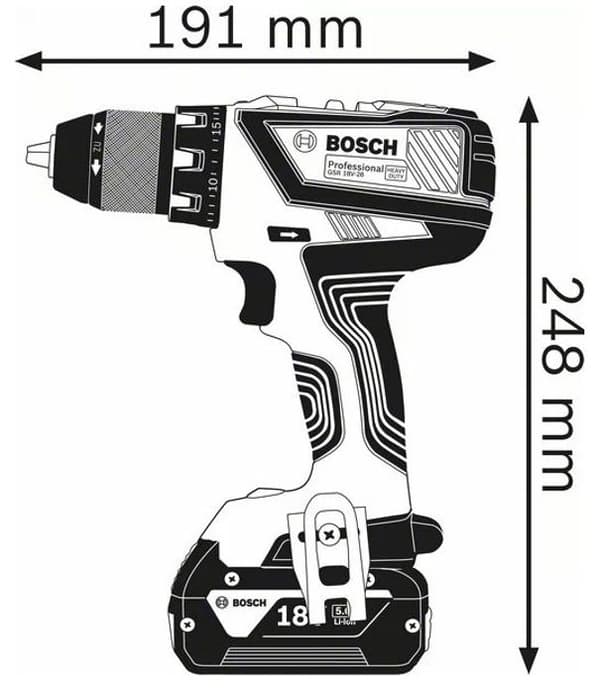 BOSCH PROFESSIONAL GSR 18V-28 + L-BOXX Click & Go borrskruvdragare