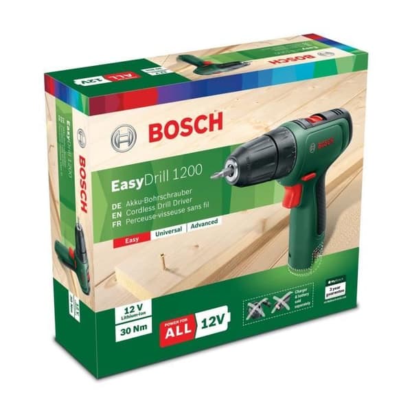 Sladdlös borr BOSCH - endast EasyDrill 1200 -verktyg