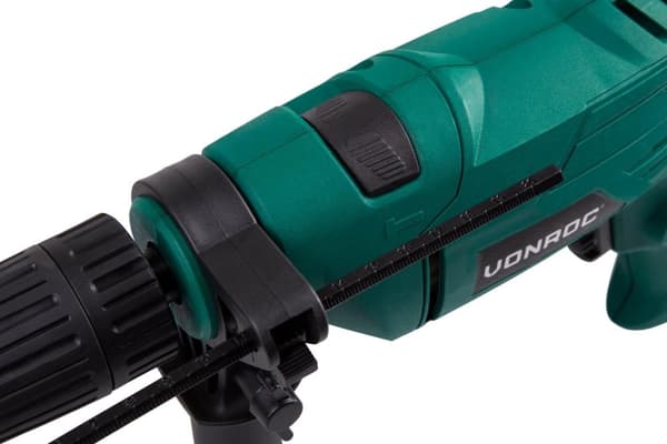 VONROC Borehammer - 500W | Justerbar hastighed | Inkl. Dybdeanslag og sidegreb