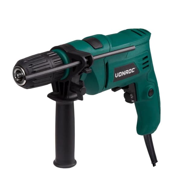 VONROC Borehammer - 500W | Justerbar hastighed | Inkl. Dybdeanslag og sidegreb