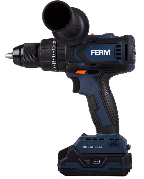 FERM batteridrivna slagborrmaskin 20V | Inkl. 2x 2.0Ah batterier och snabbladdare