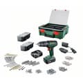 Miniatyrbild 1 av 6: Bosch UniversalDrill 18 förarborr (2 batterier 1,5Ah + SystemBox + 241 tillbehör)