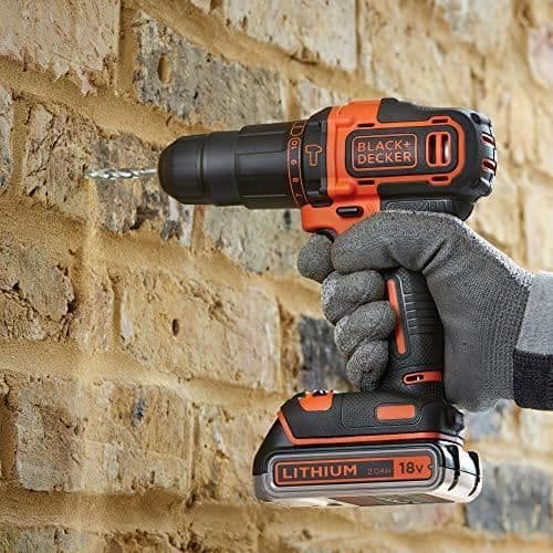 Slagskruvdragare och vinkelslip - Black + Decker - BCK24D2S-QW - Trådlös - 18V - Litiumbatteri