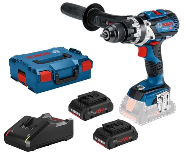 18V GSB 18V-110 C slagborrskruvmejsel + 2 Procore 4Ah batterier + laddare - BOSCH - 06019G030B