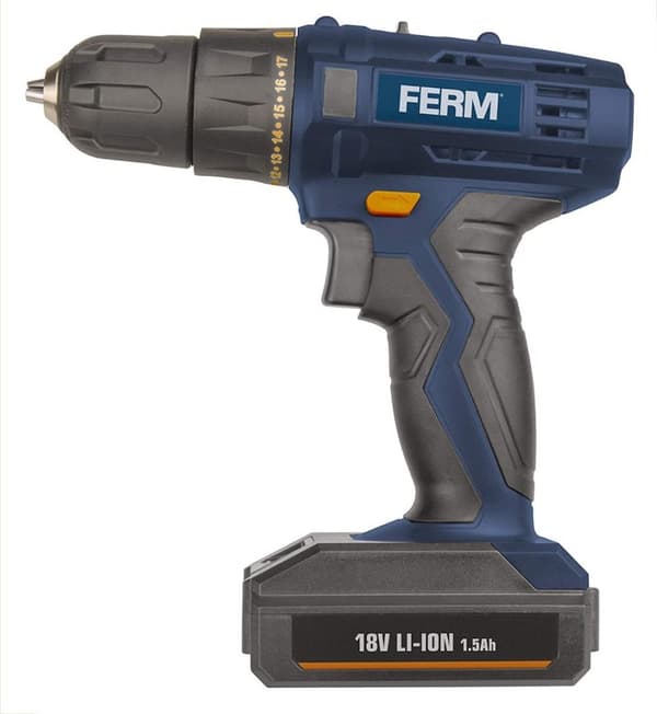 FERM CDM1120 Boremaskine – 18V - 1.5Ah - DIY