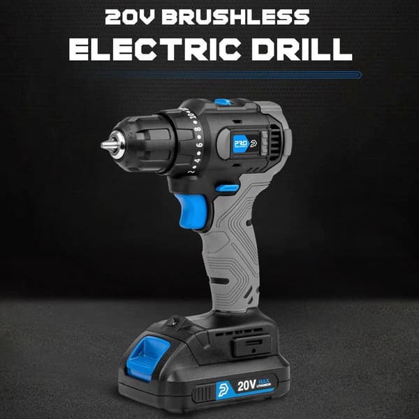 20V handhållen borstlös elektrisk borrmaskin, 45NM sladdlös borrmaskin, elektrisk skruvmejsel