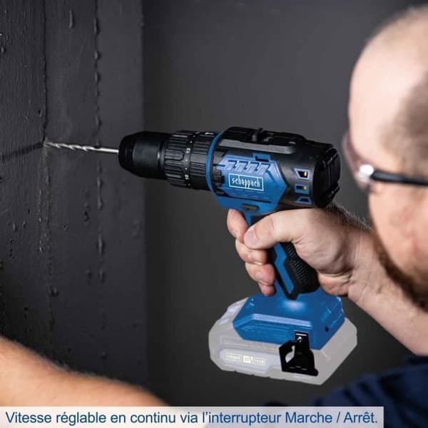 Borstlös slagborrskruvmejsel - SCHEPPACH - 20V IXES - Vridmoment 60 Nm - 13 mm chuck - utan batteri eller laddare
