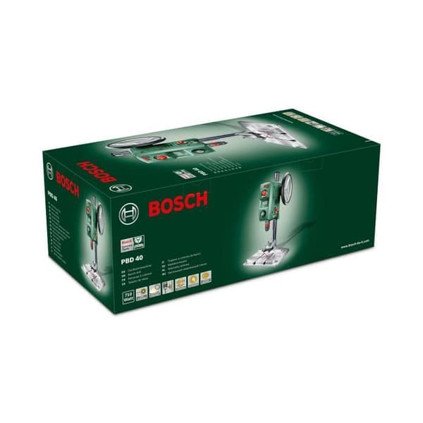 Bosch pelarborr - PBD 40 (710W, levereras i kartong med 1 parallellstopp och 1 snabbklämma)