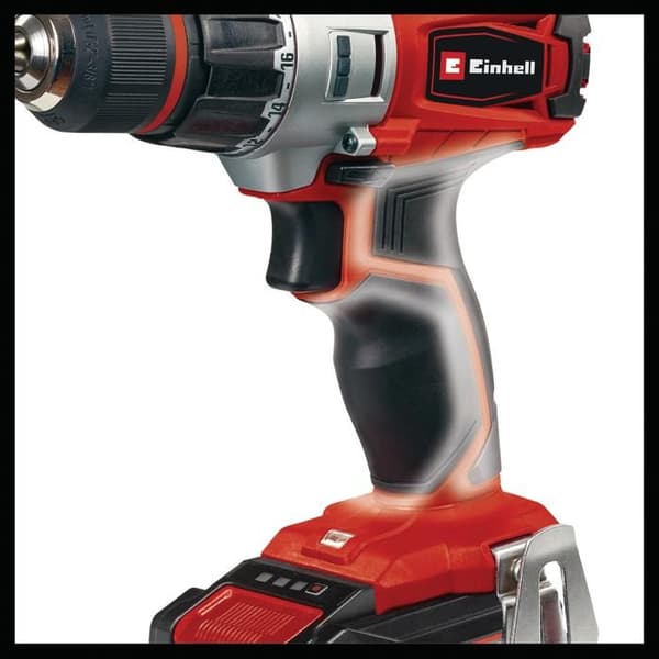 Batteridriven borr- och skruvdragare - Einhell - TE-CD 18/2 Li +39 - 18 V - 2.5 Ah - Batteri ingår