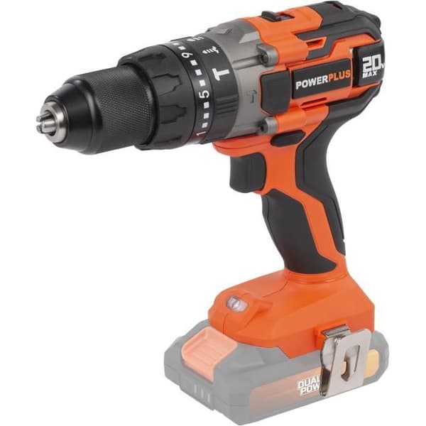 Sladdlös borrhammare 20V 50Nm - DUAL POWER POWDP15200 - Levereras utan batteri eller laddare