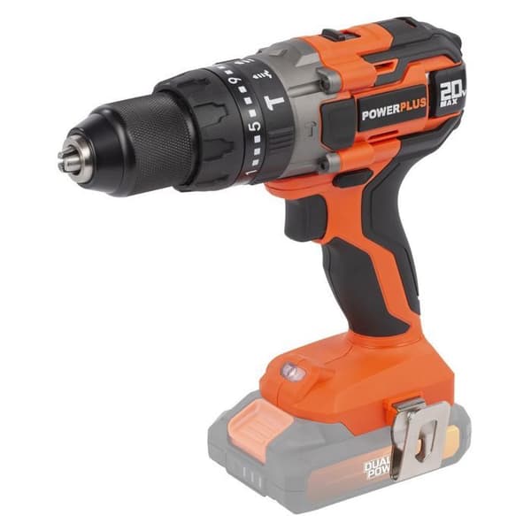 Sladdlös borrhammare 20V 50Nm - DUAL POWER POWDP15200 - Levereras utan batteri eller laddare