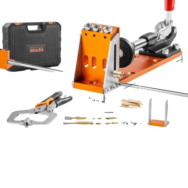 Fickhålsborrset, Justerbart Djupintervall, Aluminiumlegering Kropp,30 datorer 34 PCs with Case