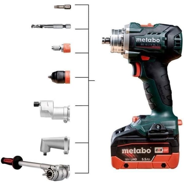 Sladdlös borrskruvmejsel - METABO - BS 18 LTX BL Q I - 18 V - MetaBOX 145 L