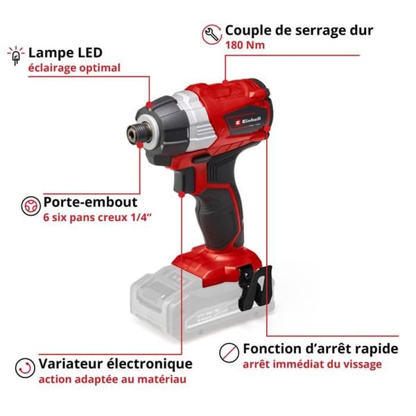 Einhell Professional Slagborrmaskin utan sladd TP-CI 18 Li Brushless Solo Power X-Change (18V) Levereras utan batteri eller laddare