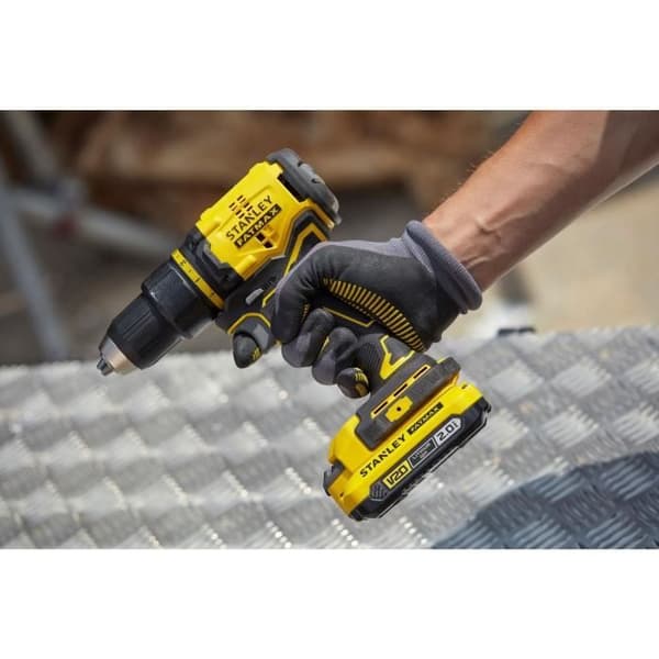 60 Nm borstlös borrskruvdragare - Litium 18V - 2 batterier 2Ah - STANLEY FATMAX V20 - SFMCD710D2K-QW