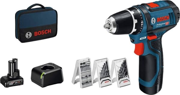 Original Bosch GSR 12V-15 2&4Ah Bag Skruvdragare - Svart