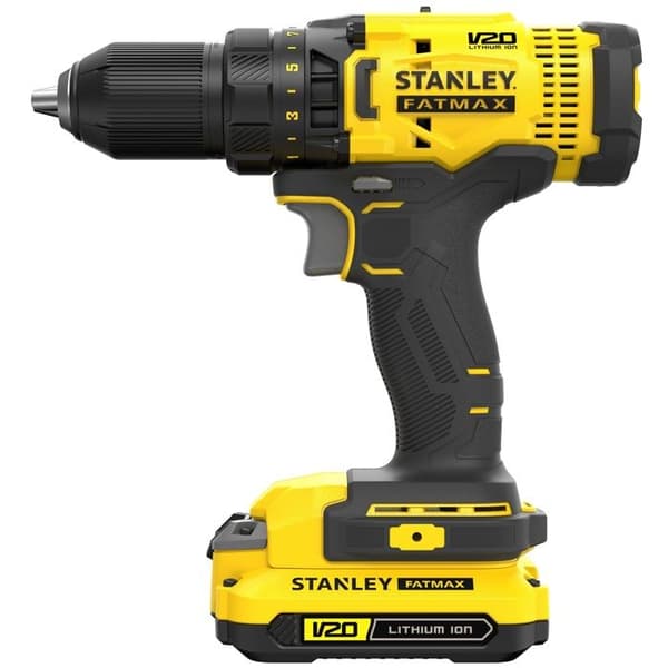 STANLEY FATMAX V20 18V borrmaskin med 2 2Ah batterier + 100 tillbehör SFMCW223B-XJ