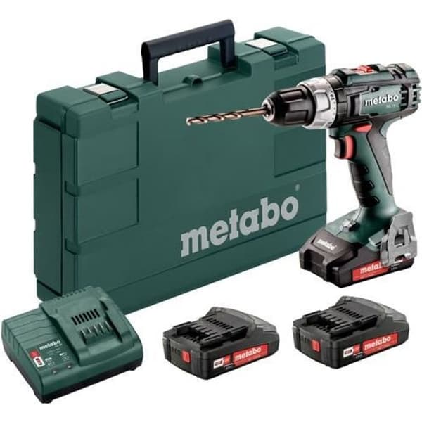 Metabo Metabo sladdlös borrskruvmejsel 18 V 2 Ah Li-Ion + 3 batterier, + fodral 602321540