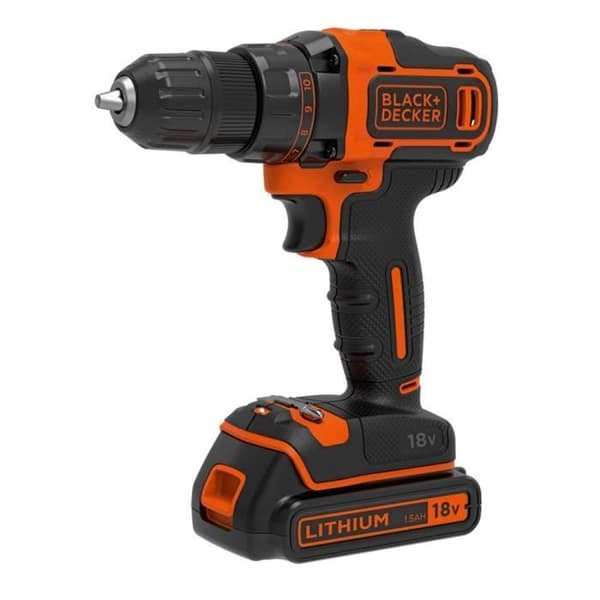 Black &amp; Decker BDCDD186KB 18V sladdlös 2-växlad drivrutinborr 2x batterier