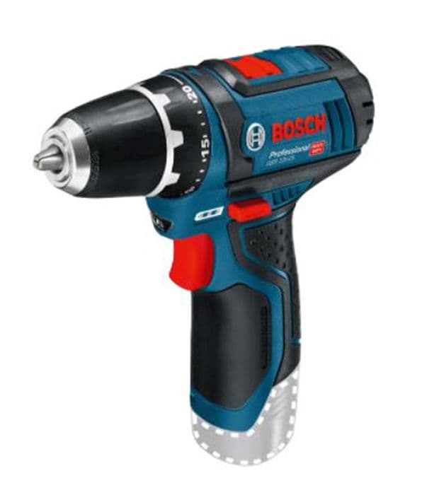 Bosch Professional GSR 12V-15 borrskruvmejsel + 2 2,0Ah batterier + GAL 12V-20 laddare - 060186810F
