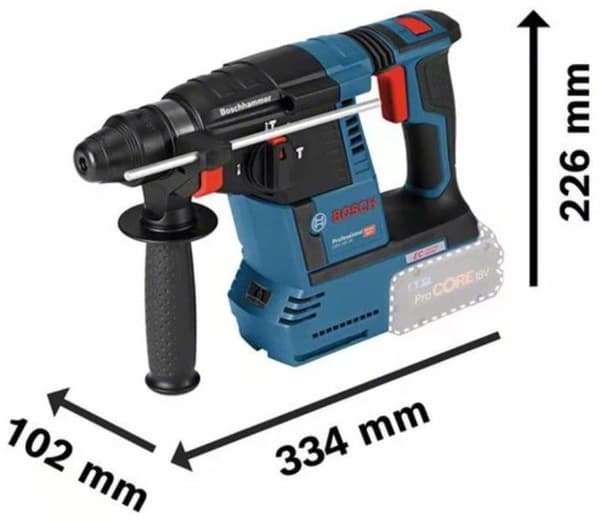 SDS Plus 18V GBH 18V-26 perforator (utan batteri eller laddare) + L-BOXX box - BOSCH - 0611909001