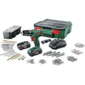 Miniatyrbild 1 av 4: BOSCH Slagborrskruvdragare utan sladd 18V 2 hastigheter PSB 1800 + SystemBox 241 Tillbehör - 2 Lithium-Ion batterier 1.5Ah