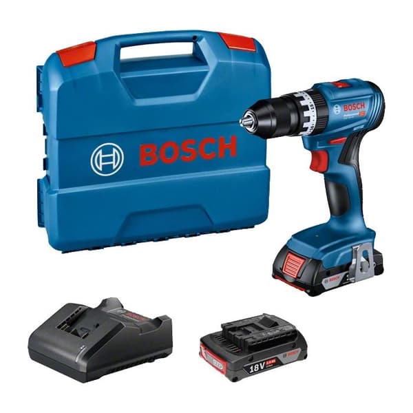 Sladdlös slagborr - Bosch - GSB 18V-45 Professional - 2 Li-ion 2,0 Ah batterier - Case L