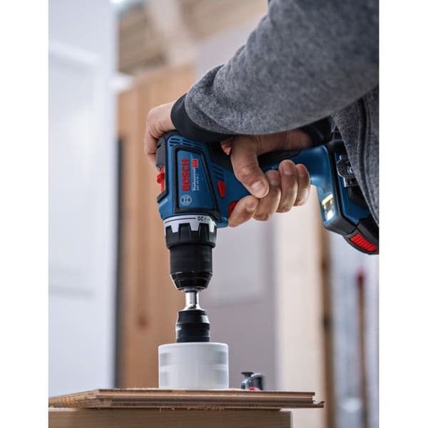 18V GSR 18V-90 C borrmaskin + 2 GBA 5 Ah batterier + laddare i L-BOXX fodral - BOSCH - 06019K6006