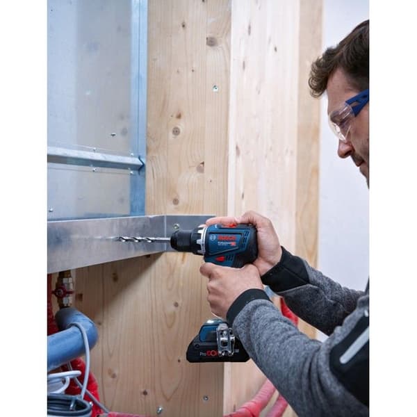 18V GSR 18V-90 C borrmaskin + 2 GBA 5 Ah batterier + laddare i L-BOXX fodral - BOSCH - 06019K6006