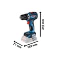 Miniatyrbild 2 av 3: 18V GSR 18V-90 C borrmaskin + 2 GBA 5 Ah batterier + laddare i L-BOXX fodral - BOSCH - 06019K6006