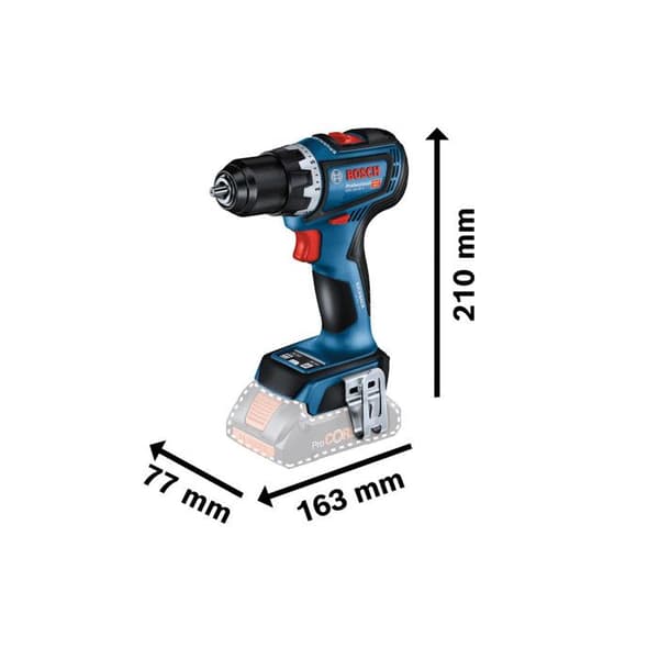 18V GSR 18V-90 C borrmaskin + 2 GBA 5 Ah batterier + laddare i L-BOXX fodral - BOSCH - 06019K6006