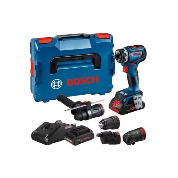 Borrskruvdragare - BOSCH - GSR 18V-90 FC - 2 batterier - FlexiClick System - SDS plus