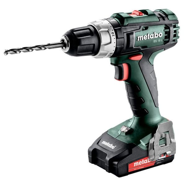 Sladdlös skruvmejsel - METABO - BS 18 L - 18V - 2 2Ah batterier - Metall