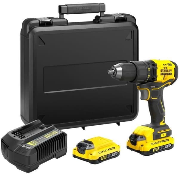 60 Nm borstlös borrskruvdragare - Litium 18V - 2 batterier 2Ah - STANLEY FATMAX V20 - SFMCD710D2K-QW