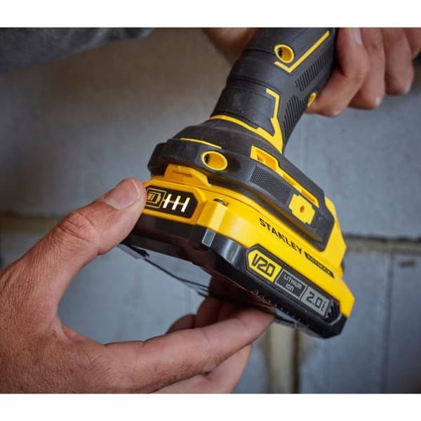 Stanley - V20 Slagborrskruvdragare 80 Nm BORSTLÖS - Litium 18V - 2 4A batterier - SFMCD721M2K-QW