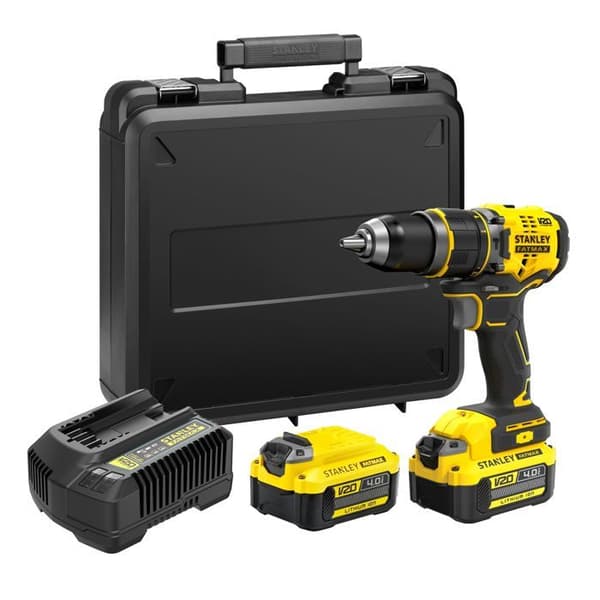 Stanley - V20 Slagborrskruvdragare 80 Nm BORSTLÖS - Litium 18V - 2 4A batterier - SFMCD721M2K-QW
