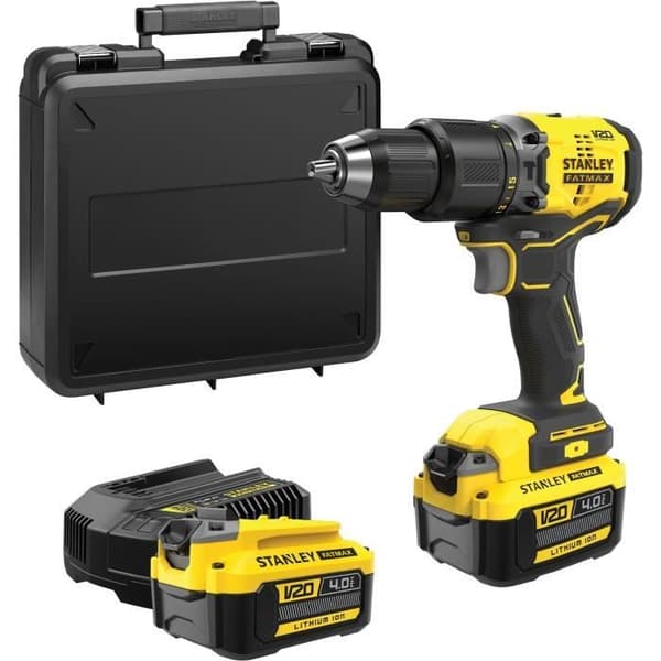 Borstlös slagborrskruvdragare 60 Nm - Litium 18V - 2 batterier 4Ah - STANLEY FATMAX V20 - SFMCD715M2K-QW