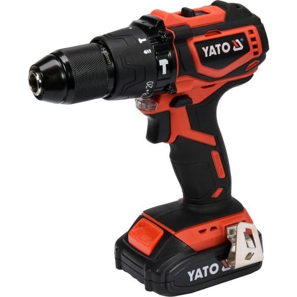 YATO Borstlös borrhammare &amp; 2,0Ah 18V 42Nm batteri